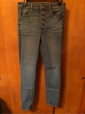 American Eagle High-Rise Button-Fly Skinny Jeans
